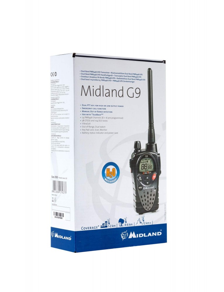 Adaptateur prise allume cigare pour talkie-walkie G9 PRO noir midland