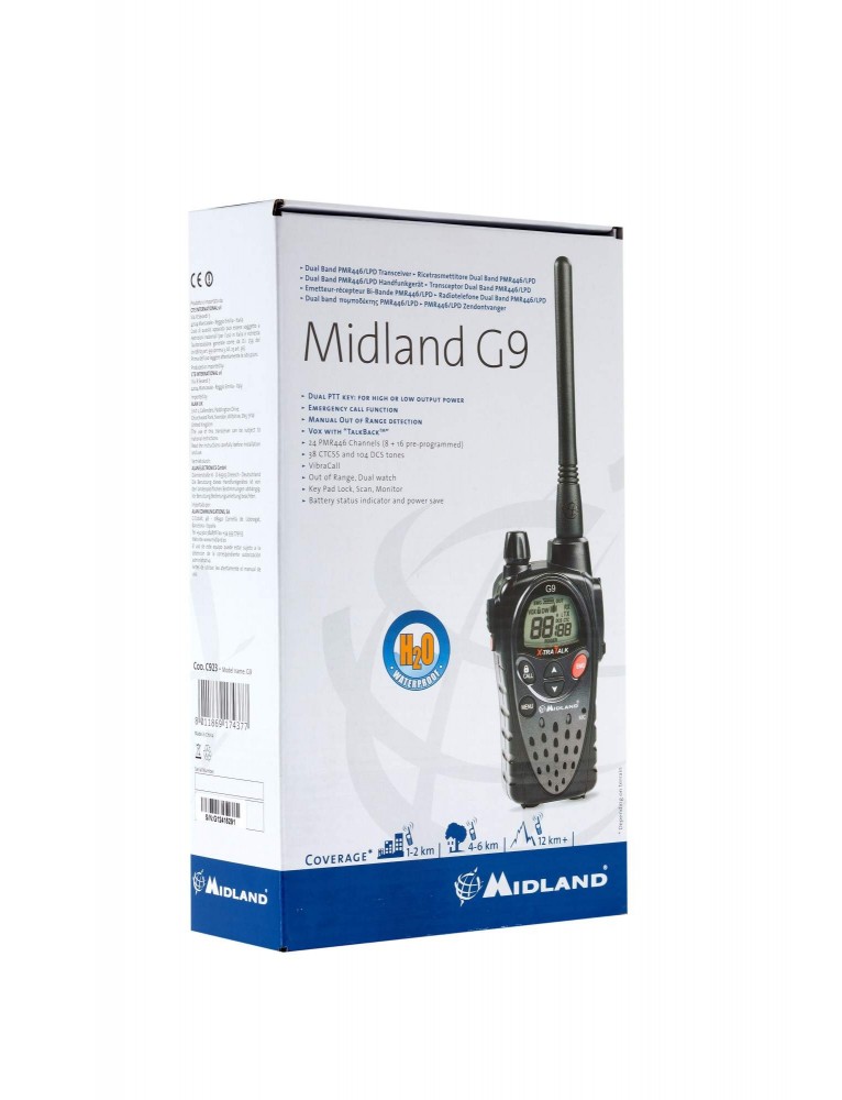 Talkie-walkie G9 PRO noir midland